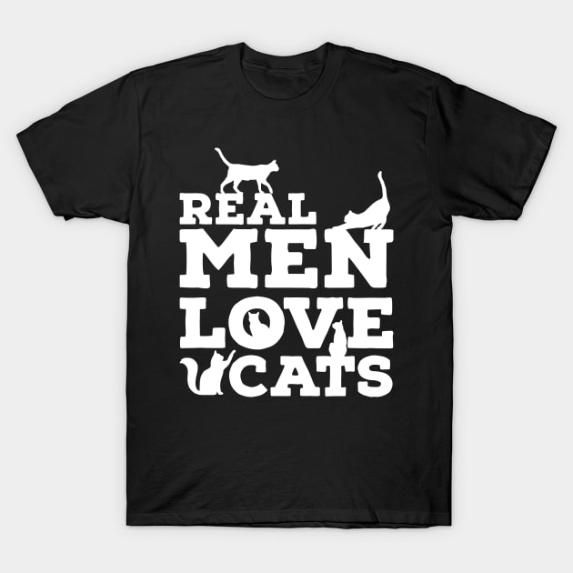 Real Men Love Cats - Funny Custom Graphic T-Shirt by ChattanoogaTshirt